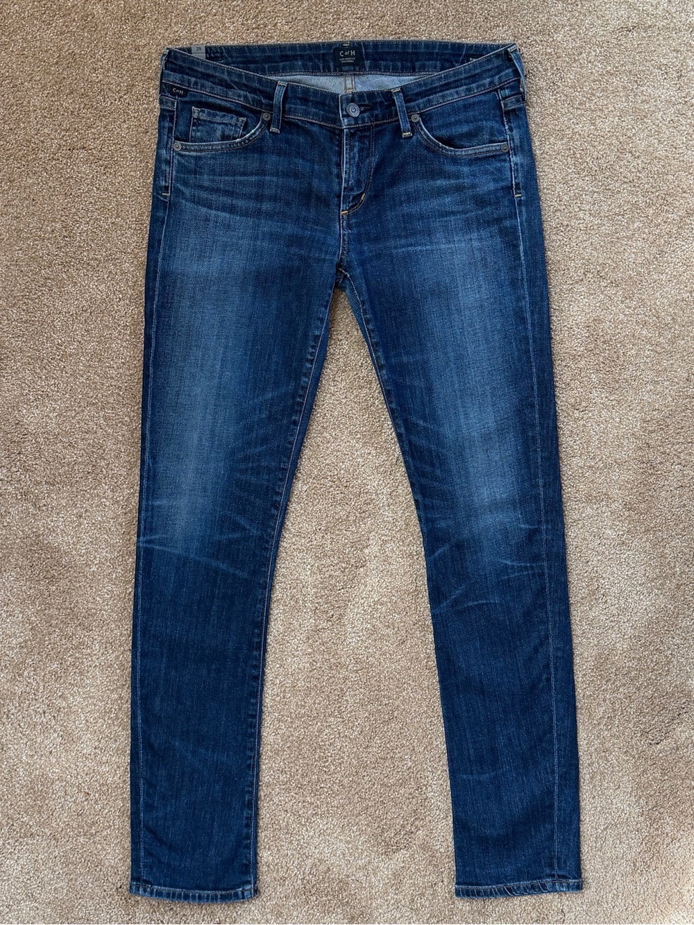 Citizens of Humanity Racer Y2K Low Rise Skinny Jeans 29 Slash Wash USA - Picture 2 of 16